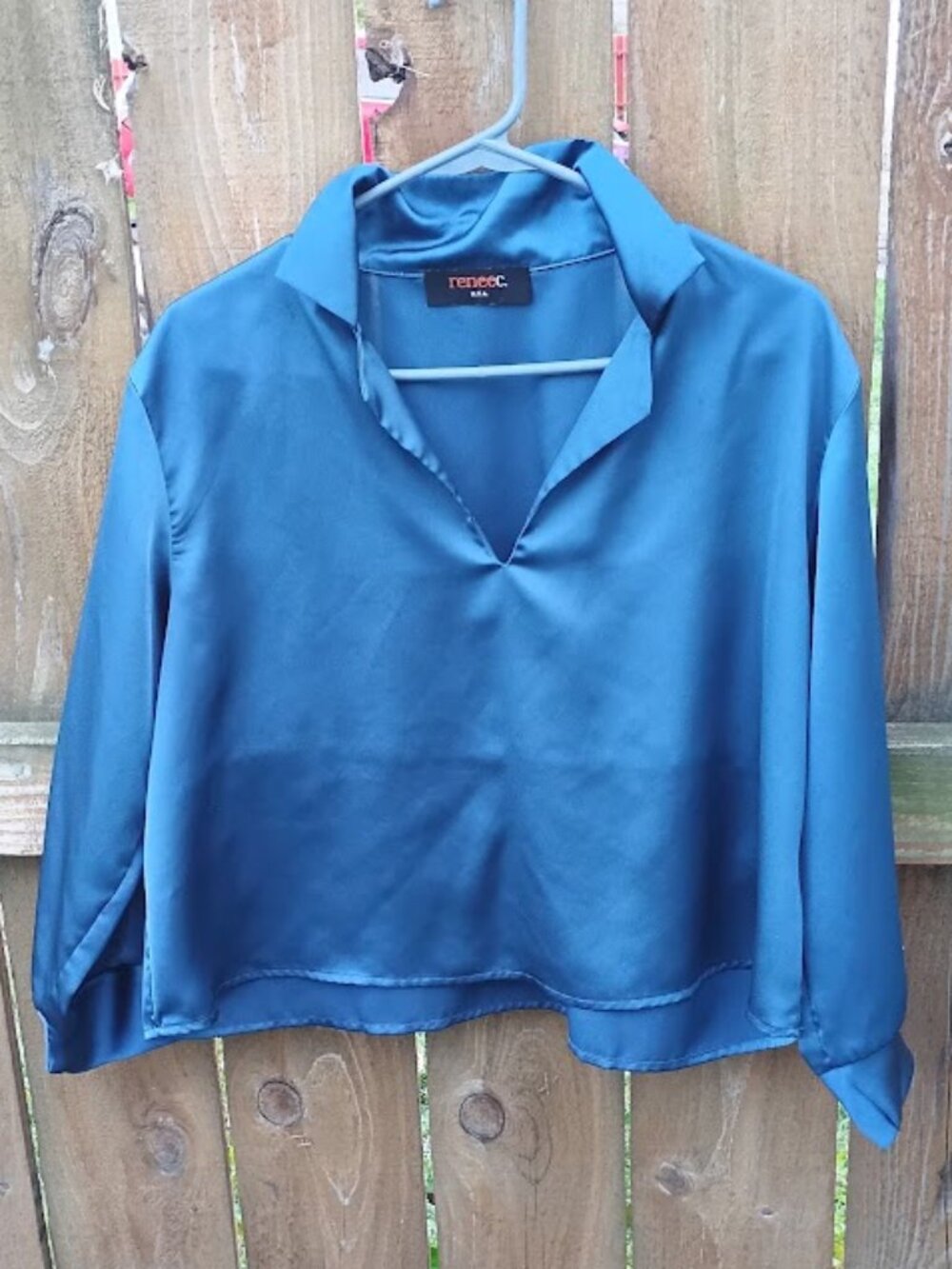 Renee C USA Satin Top Sz. L